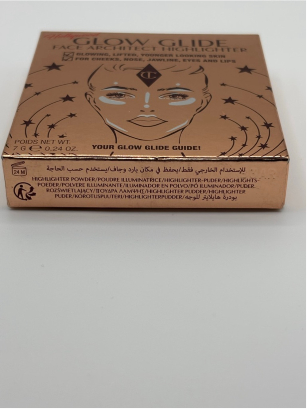 Charlotte Tilbury Hollywood Glow Glide Face Architect Highlighter Moonlit Glow 7 - Picture 8 of 8